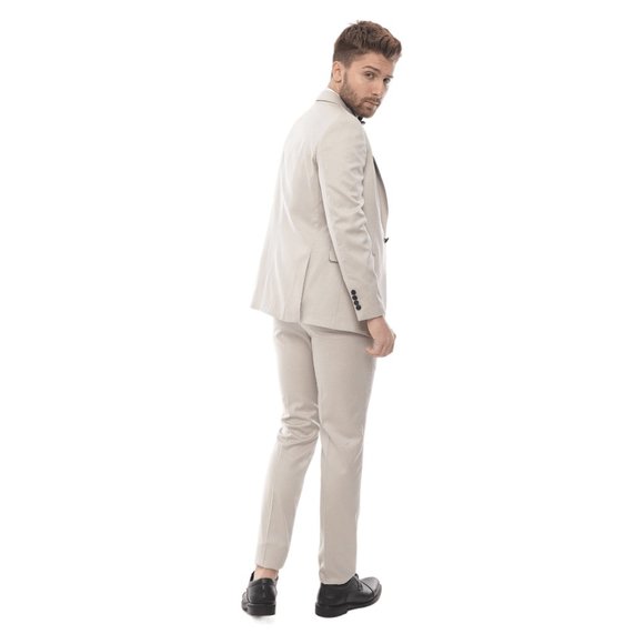 Turkish Mens Tuxedo, Double Breasted Vest, Ecru - Picture 4 of 5